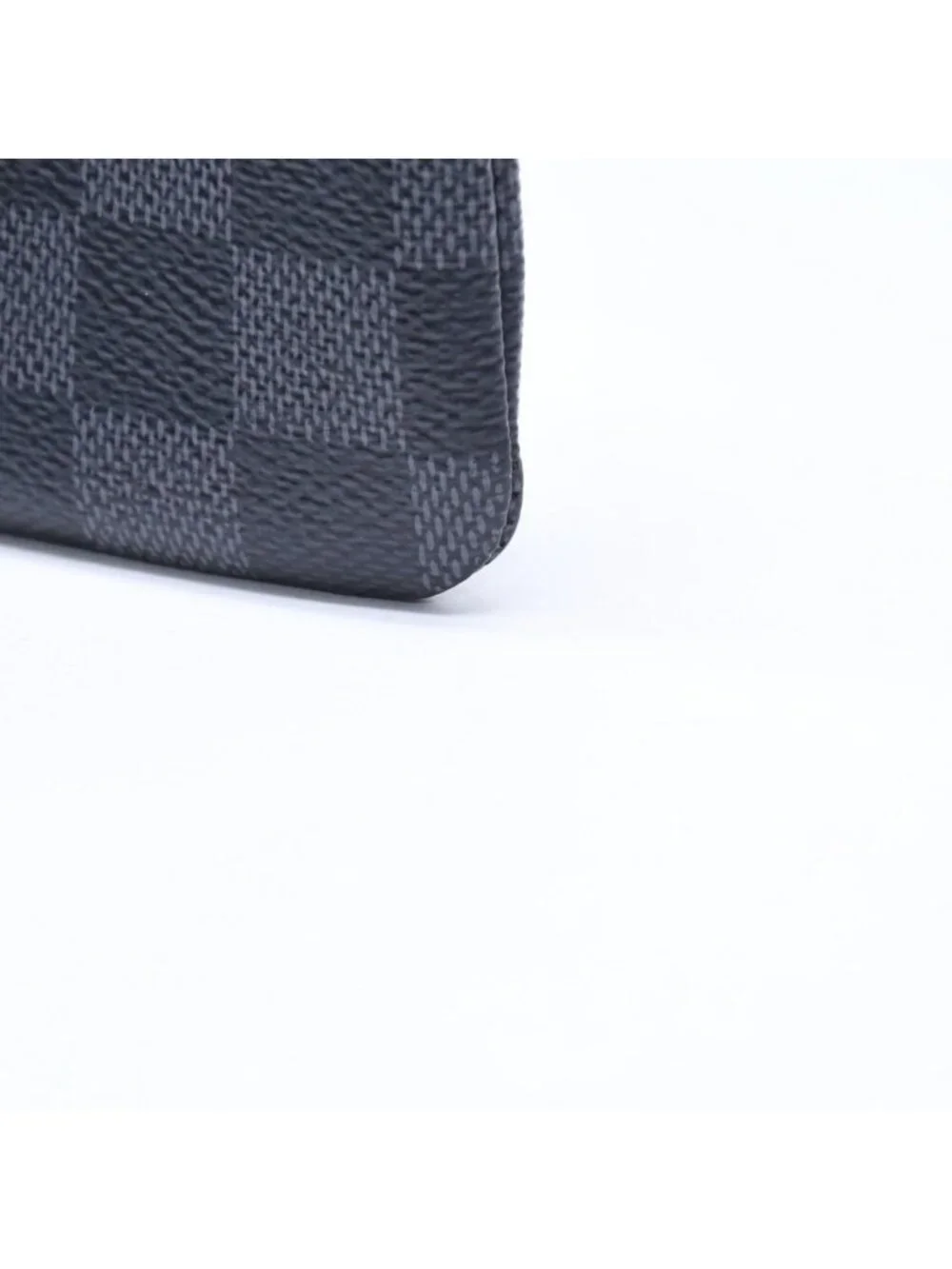Louis Vuitton Pochette Cles Coin Purse Damier Graphite Canvas Black Gray Silver